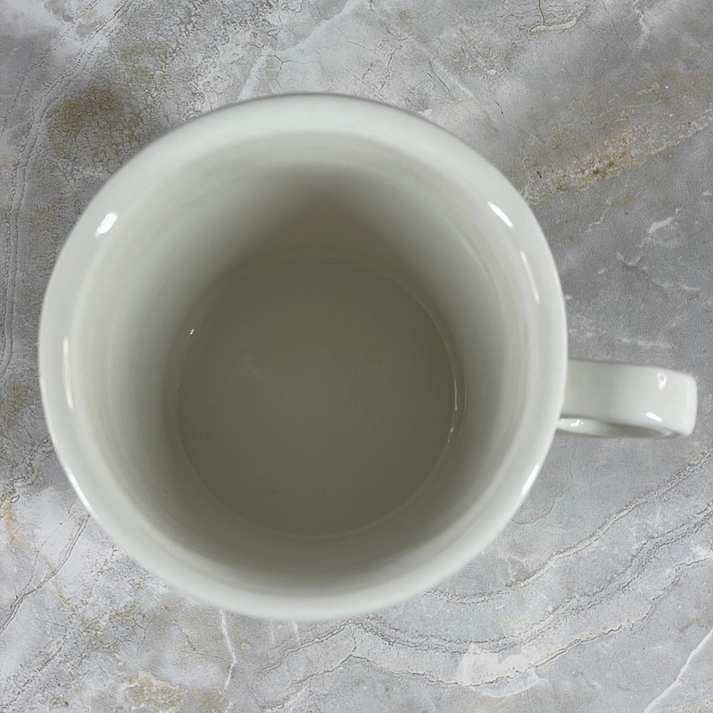 Anthropologie Monogram Letter T Ceramic Coffee Mug White Black Pedestal Large - Picture 3 of 9